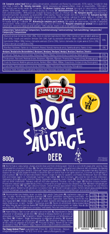 SNUFFLE Hundepølse, viltkjøtt