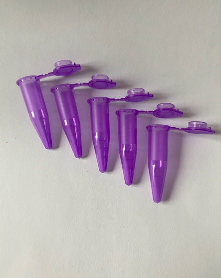 5pk plastikkrør med lokk (velg mellom ulike farger)