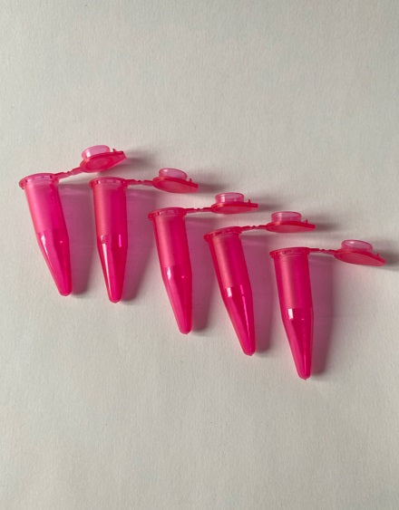 5pk plastikkrør med lokk (velg mellom ulike farger)