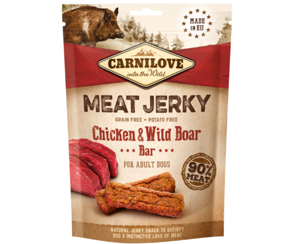 Carnilove: Meat jerky - Kylling og villsvin (kornfri)